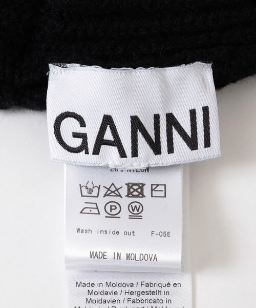 URBAN RESEARCH（アーバンリサーチ）の「GANNI　Structured Rib Beret（ハンチング/ベレー帽・レディース・Black・-）」の6枚目の写真