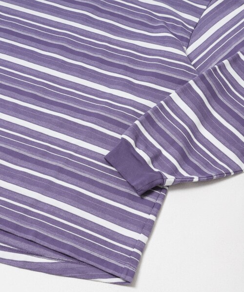 URBAN RESEARCH（アーバンリサーチ）の「POLYPLOID　OVERSIZE LONGSLEEVE B（Tシャツ/カットソー・メンズ・WHT/D PPL/WHT/NAV・3/4）」の8枚目の写真