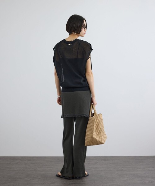 ADAM ET ROPE'（アダムエロペ）の「【Angie La La for SALON】GENTLE intimate レギンススカート（その他パンツ・レディース・チャコール/ホワイト・F）」の15枚目の写真