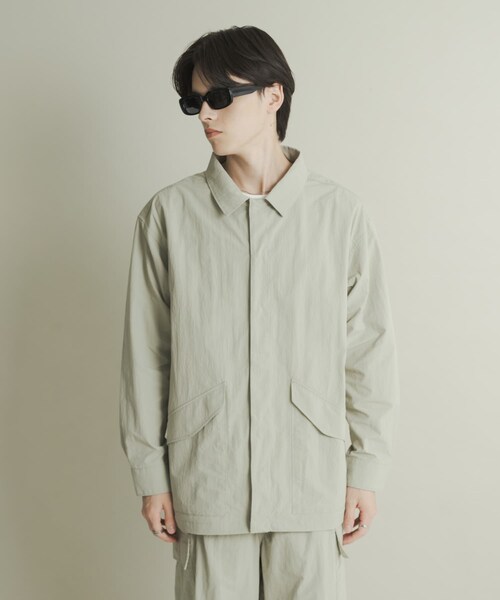 SENSE OF PLACE by URBAN RESEARCH（センスオブプレイスバイアーバンリサーチ）の「ユーティリティーロングスリーブシャツジャケット（テーラードジャケット・メンズ・BLACK/GREIGE/PURPLE・M/L）」の21枚目の写真