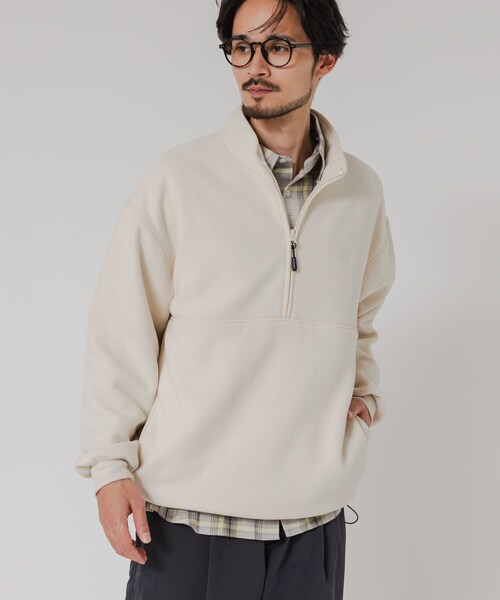 URBAN RESEARCH(アーバンリサーチ)の「『別注』THOUSAND MILE×URBAN RESEARCH ニットフリースハーフジッププルオーバー(その他トップス・メンズ・BLACK/CHARCOAL/NAVY/OFF・M/L)」の7枚目の写真
