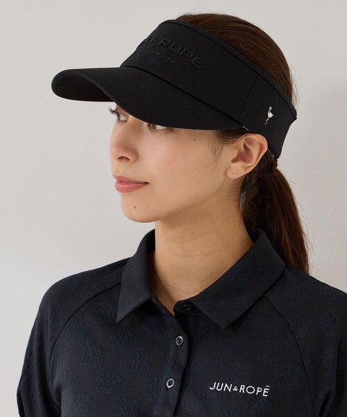 ROPE'（ロペ）の「フロントロゴ幅広バイザー（サンバイザー・レディース・ブラック/グレー/ホワイト/サックス・F）」の12枚目の写真