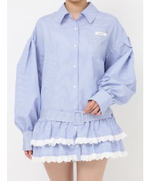 jouetie | ヘムフリルチュニックシャツ(シャツ/ブラウス)