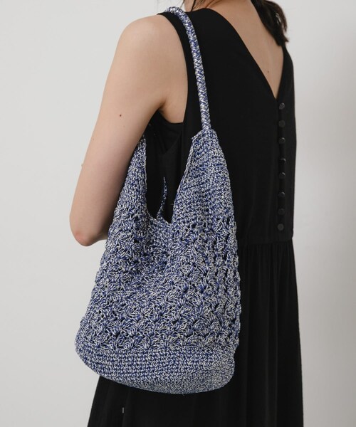 SENSE OF PLACE by URBAN RESEARCH(センスオブプレイスバイアーバンリサーチ)の「メタリックヤーンバッグ(かごバッグ・レディース・SILVER/NAVY/BROWN/MIX・One)」の13枚目の写真