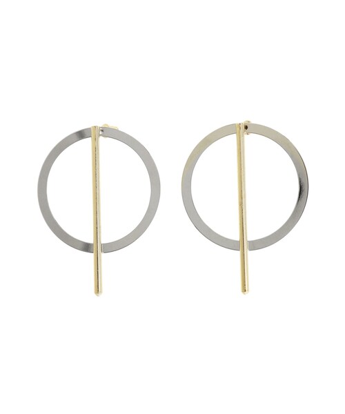 ELENDEEK（エレンディーク）の「2WAY IO PIERCE（ピアス（両耳用）・レディース・シルバー/ゴールド・F）」の4枚目の写真