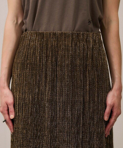 ADAM ET ROPE'（アダムエロペ）の「シアーラメスカート［ストレッチ］（スカート・レディース・ゴールド/シルバー・F）」の11枚目の写真