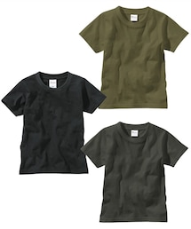 QUNTSTYLE | 綿１００％無地半袖Ｔシャツ３枚組（男の子・女の子)(Tシャツ/カットソー)