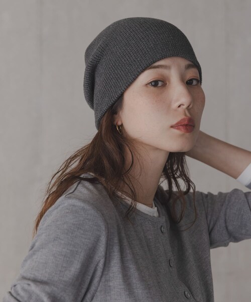 URBAN RESEARCH Sonny Label（アーバンリサーチサニーレーベル）の「コットンシングルニット帽（ニットキャップ/ビーニー・レディース・ブラック/グレー・One）」の11枚目の写真