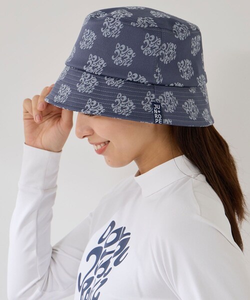 ROPE'（ロペ）の「ジャガードハット（ハット・レディース・ホワイト/ネイビー/ターコイズ・F）」の10枚目の写真