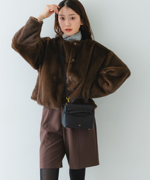 RODE SKO（ロデスコ）の「tov　MIMI MINI（ショルダーバッグ・レディース・BLACK/GREGE/PINK・-）」の5枚目の写真