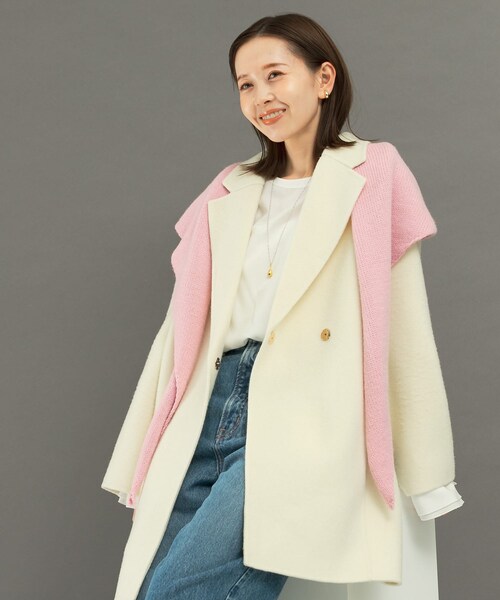 URBAN RESEARCH ROSSO（アーバンリサーチロッソ）の「ウールカシミヤリバーチェスターコート（チェスターコート・レディース・WHITE/BEIGE/NAVY・FREE）」の14枚目の写真