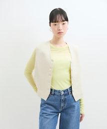 ADAM ET ROPE' | リネンMIXショートジレ(ベスト)