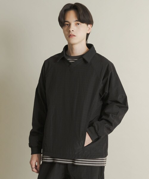 SENSE OF PLACE by URBAN RESEARCH（センスオブプレイスバイアーバンリサーチ）の「リップストップナイロンプルオーバー（その他トップス・メンズ・BLACK/GRAY/BROWN・M/L）」の6枚目の写真