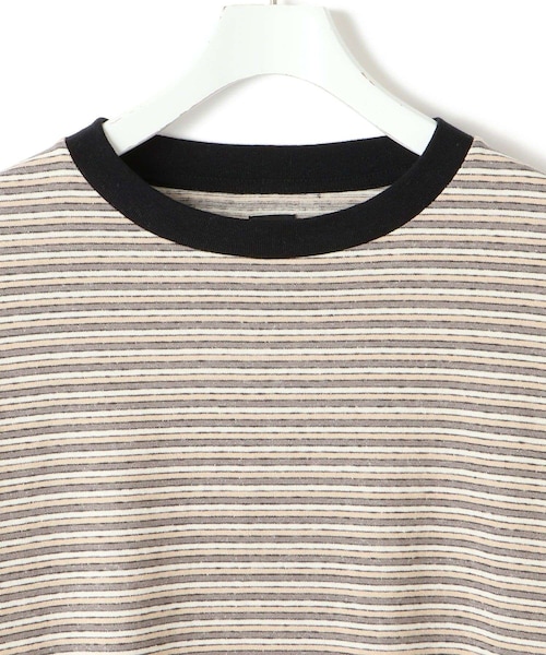 ADAM ET ROPE'(アダムエロペ)の「【BATONER for ADAM ET ROPE'】別注HIGH GAUGE BORDER LS T-SHIRT(Tシャツ/カットソー・レディース・グレー/レッド・F)」の15枚目の写真