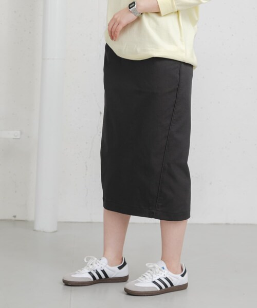 EKAL（エカル）の「『吸水速乾/UVカット』coolmaxカーブラインストレートスカート（スカート・レディース・チャコール/アイボリー・one）」の16枚目の写真