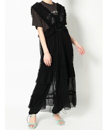 merry jenny | チュールフリルレイヤードワンピース(ワンピース)