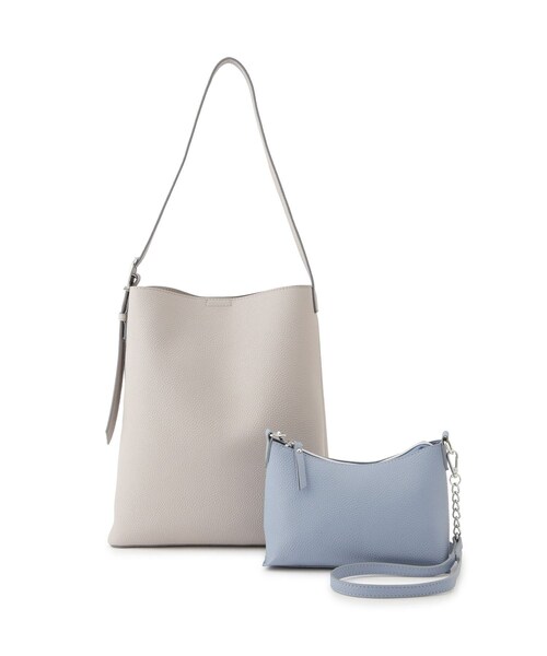 ROPE' PICNIC(ロペピクニック)の「【ちゃんと+かわいい保証】me fit BAG ワンショルダートート&ミニショルダーバッグ/A4対応(ショルダーバッグ・レディース・ブラック/グレー系/ブラウン・F)」の2枚目の写真