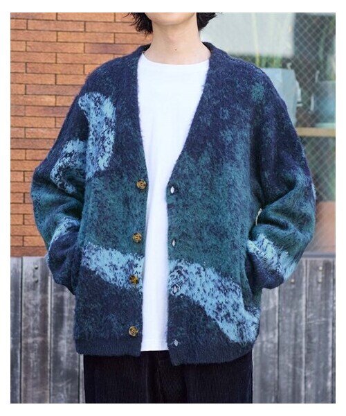 nissen（ニッセン）の「グラデーションシャギーニットカーディガン【大きいサイズ有】（カーディガン/ボレロ・メンズ・ブルー系/グレー系・M/L/LL/3L/4L/5L/6L/8L/10L）」の19枚目の写真