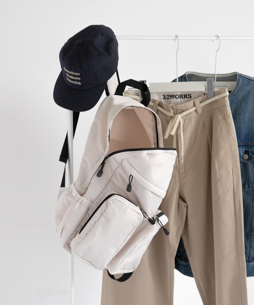 URBAN RESEARCH Sonny Label（アーバンリサーチサニーレーベル）の「グログランユースフルリュック（バックパック/リュック・レディース・エクリュ/ブラック・one）」の9枚目の写真