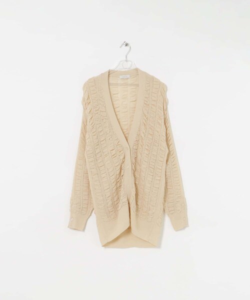 LAATO（ラート）の「fukure cardigan（カーディガン/ボレロ・レディース・クリーム/インク・FREE）」の6枚目の写真
