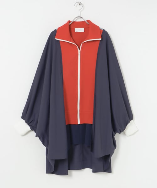 URBAN RESEARCH(アーバンリサーチ)の「STUMBLY VOLUME COMBI ZIP UP(ブルゾン・レディース・NAVY・36)」の1枚目の写真