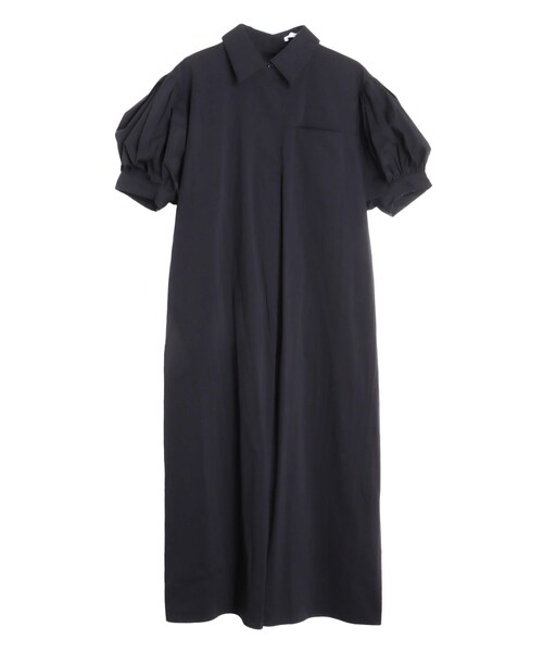 ELENDEEK（エレンディーク）の「FORM SHIRT OP（シャツワンピース・レディース・グレー/ブラック/ベージュ・01/02）」の6枚目の写真