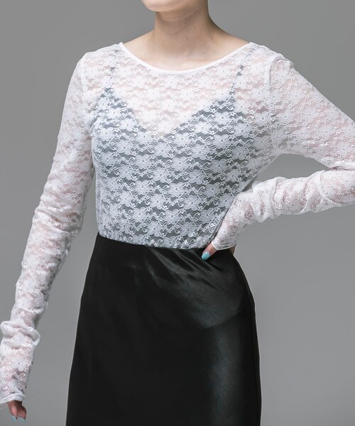 URBAN RESEARCH（アーバンリサーチ）の「ambiguous　Lace Body Suit（その他アンダーウェア/インナー・レディース・WHITE/BLACK/PINK・FREE）」の5枚目の写真