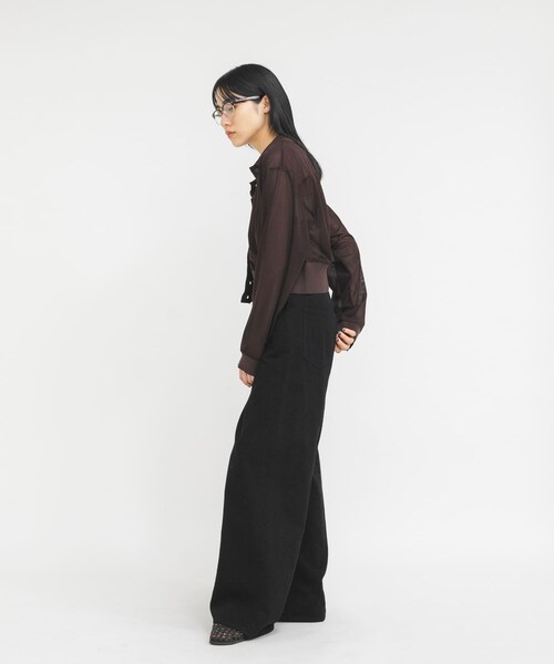 KBF(ケイビーエフ)の「シアーシャツカーディガン(シャツ/ブラウス・レディース・BLACK/BROWN・One)」の16枚目の写真