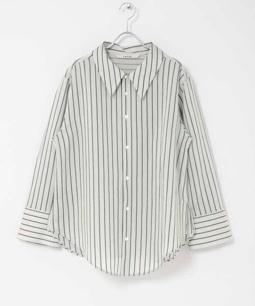 THE GOODLAND MARKET（ザグッドランドマーケット）の「cwtch　STRIPE 2WAY SHIRT（シャツ/ブラウス・レディース・MINT/ORANGE・Free）」の9枚目の写真