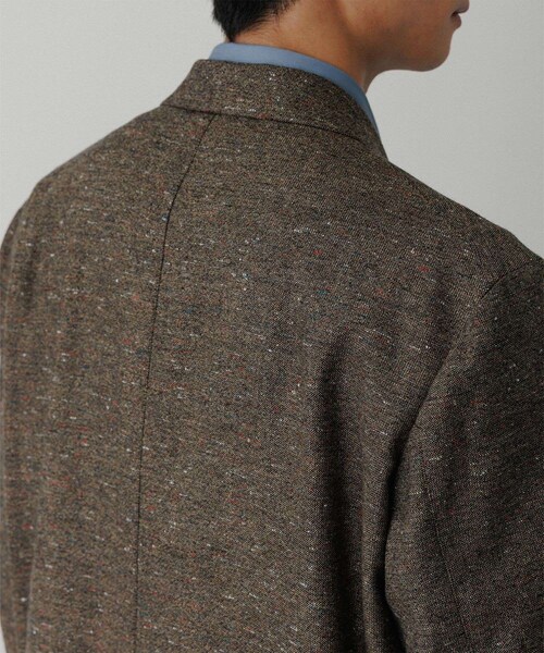 ADAM ET ROPE'(アダムエロペ)の「ハードクロス ダブルブレストジャケット / セットアップ対応(テーラードジャケット・メンズ・ブラック/ダークブラウン系・L/M)」の21枚目の写真