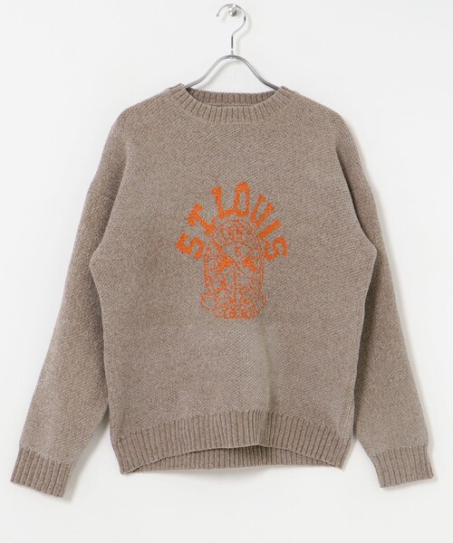 ITEMS URBANRESEARCH(アイテムズ アーバンリサーチ)の「カレッジロゴ モール クルーネック ニット(ニット/セーター・メンズ・NVY/BLK/BEG/MTD・M/L)」の15枚目の写真