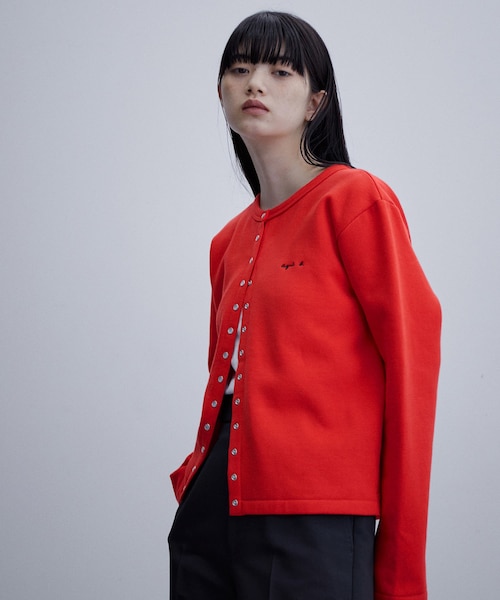 カーディガン 「agnes b. pour ADAM ET ROPE'」CARDIGAN PRESSIONS Jersey アニエスベーのロングセラー\u201cCARDIGAN PRESSIONS\u201d別注発売！＃agnes