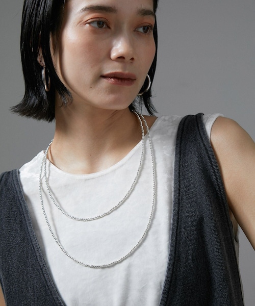 ADAM ET ROPE'（アダムエロペ）の「【ERICKA NICOLAS BEGAY】ナバホパールネックレス3mm/120cm（ネックレス・レディース・シルバー・F）」の5枚目の写真