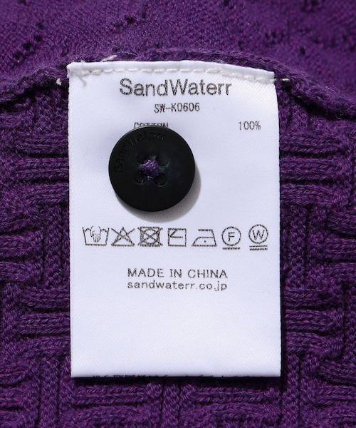 ADAM ET ROPE'(アダムエロペ)の「【SandWaterr/サンドウォーター】ORGANIZED POLO SS(ポロシャツ・メンズ・ブラック/パープル・1/2)」の13枚目の写真