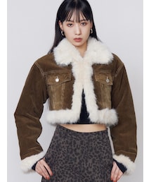 EMODA | FAUXファードッキングショートジャケット(ブルゾン)