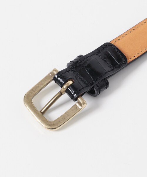 URBAN RESEARCH（アーバンリサーチ）の「Scye　PRESS CROCO DRESS BELT（ベルト・メンズ・ダークブラウン/クロ・M）」の7枚目の写真