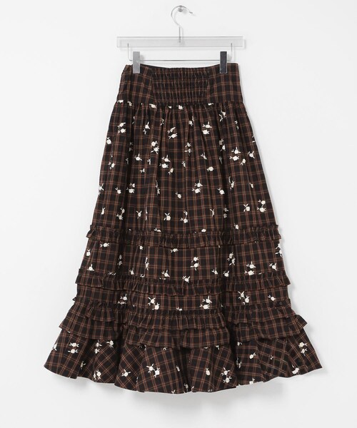 URBAN RESEARCH（アーバンリサーチ）の「GANNI　CHECK TIERED FRILL SKIRT（スカート・レディース・CAPPUCCINO・36）」の9枚目の写真