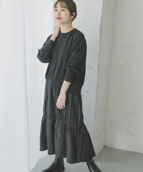 スウェットドッキングワンピース