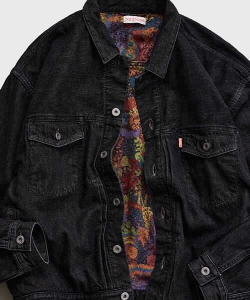 ADAM ET ROPE'(アダムエロペ)の「【NICENESS/ナイスネス】STERLING(デニムジャケット・メンズ・ブラック/ブルー系・L/M)」の9枚目の写真