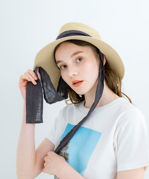 SMELLY（スメリー）の「ペーパーブレードソフトハット（ハット・レディース・BEG/IVO・-）」の6枚目の写真