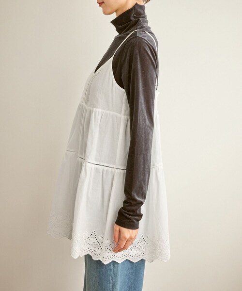 ROPE' PICNIC（ロペピクニック）の「Vネックティアードレースビスチェ（キャミソール・レディース・ホワイト・F）」の13枚目の写真