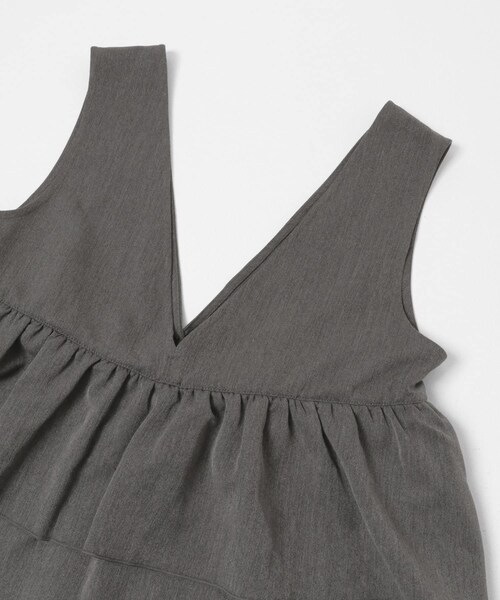 URBAN RESEARCH Sonny Label（アーバンリサーチサニーレーベル）の「『WEB限定』レイヤードフリルオールインワン（つなぎ/オールインワン・レディース・ブラック/グレー/ドット・36/38）」の9枚目の写真