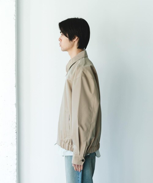 URBAN RESEARCH DOORS（アーバンリサーチドアーズ）の「ヘムシャーリング フルジップ ブルゾン（ブルゾン・メンズ・BEIGE/NAVY・M/L）」の18枚目の写真