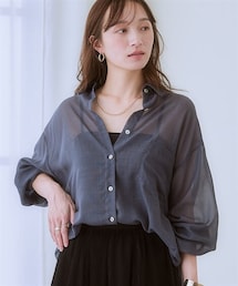 nissen | ロング丈シアーシャツ＜大きいサイズ有＞(シャツ/ブラウス)