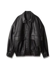 nissen | 【Soiunique】オーバーサイズ合皮ブルゾン(ジャケット/アウター)