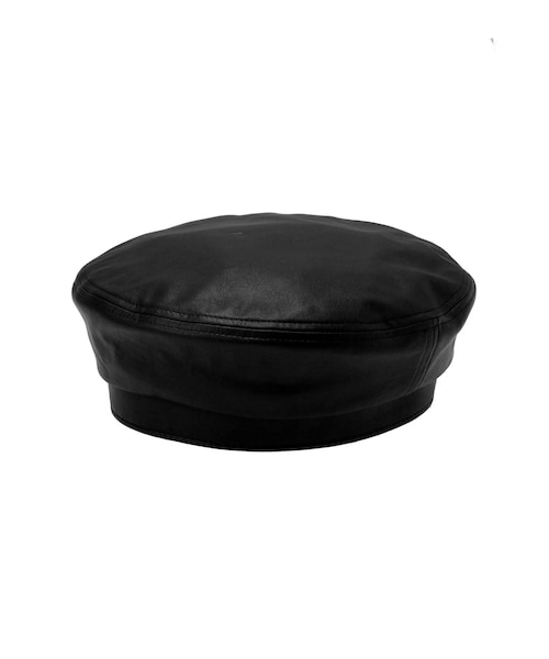 MERCURYDUO（マーキュリーデュオ）の「フェイクレザーベレー（ハンチング/ベレー帽・レディース・ブラウン/ブラック/ベージュ・F）」の4枚目の写真