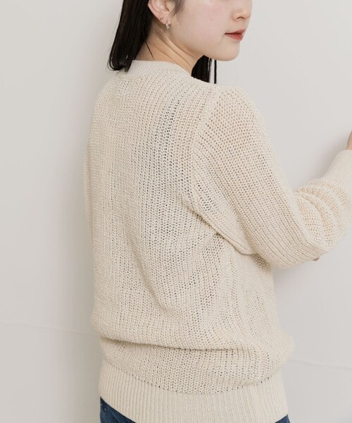 THE GOODLAND MARKET（ザグッドランドマーケット）の「米富繊維　WASHI COTTON TAPE KNIT PULLOVER（ニット/セーター・レディース・62BLUE/14BLACK/40IVORY/50LIME・1/3）」の9枚目の写真
