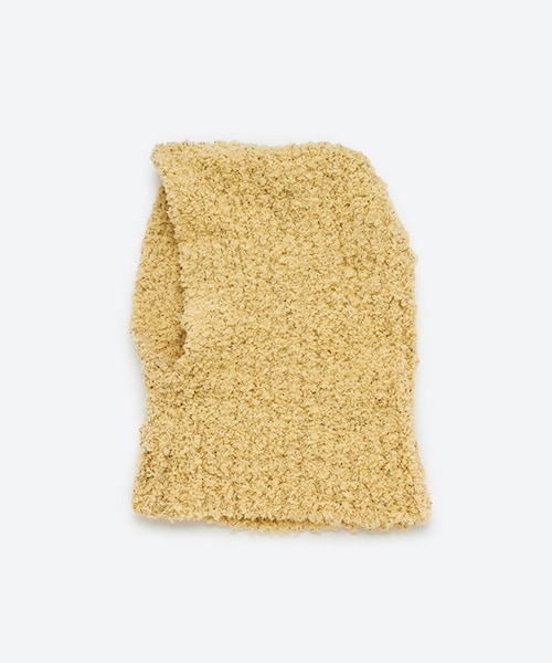 ADAM ET ROPE'（アダムエロペ）の「【J'aDoRe限定】【KIJIMA TAKAYUKI(キジマ タカユキ)】FUR KNIT BALACLAVA（ニットキャップ/ビーニー・レディース・ブラック/モスグリーン/イエロー・F）」の3枚目の写真