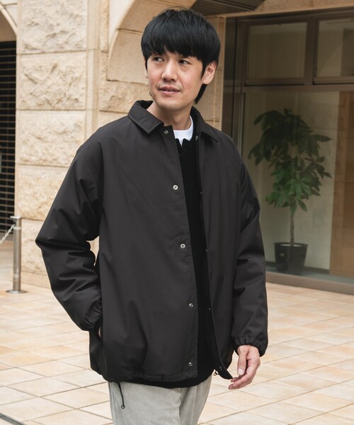 URBAN RESEARCH DOORS（アーバンリサーチドアーズ）の「『撥水/防風』ウールブレンドラミネート 中綿ブルゾン（ブルゾン・メンズ・BROWN/BLACK・M/L）」の2枚目の写真