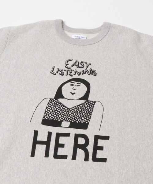 EKAL(エカル)の「TACOMA FUJI RECORDS EASY LISTENING HERE SWEAT(スウェット・メンズ・OATMEAL・M/L/XL)」の4枚目の写真